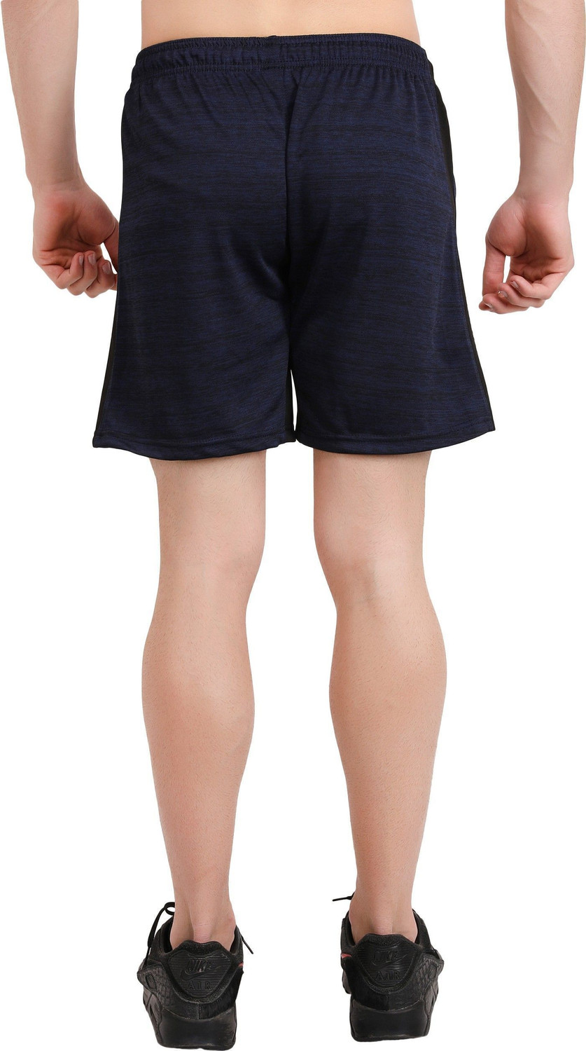 Image of Kyk Color Block Men Dark Blue, Grey Casual Shorts