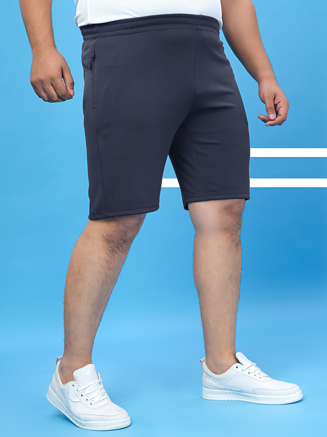 Image of TECHNOSPORT Solid Men Grey Sports Shorts