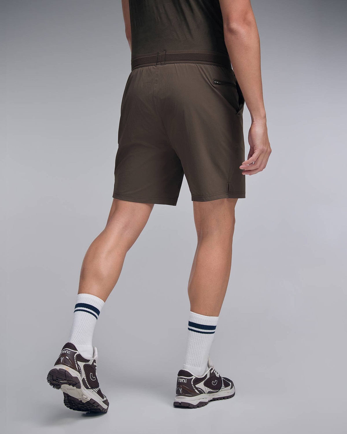 Image of Ten x you Solid Men Brown Sports Shorts