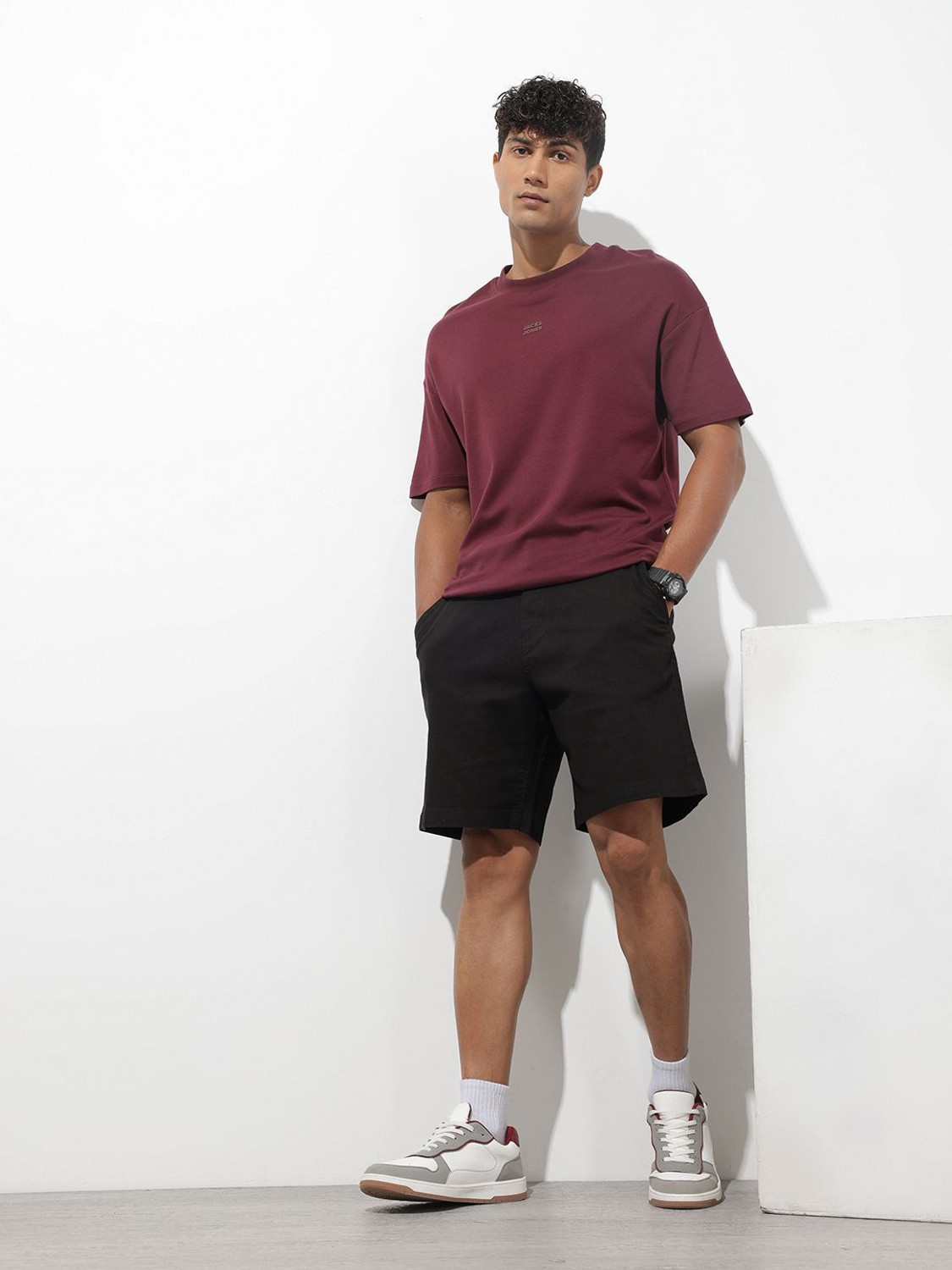 Image of Roadster Solid Men Black Regular Shorts