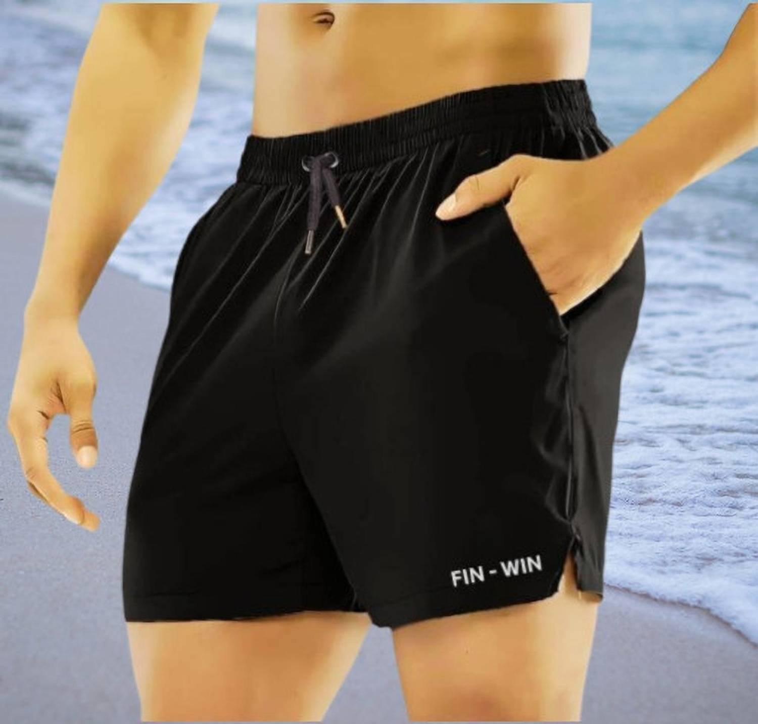 FINWIN Men Grey Gym Shorts - Image 1