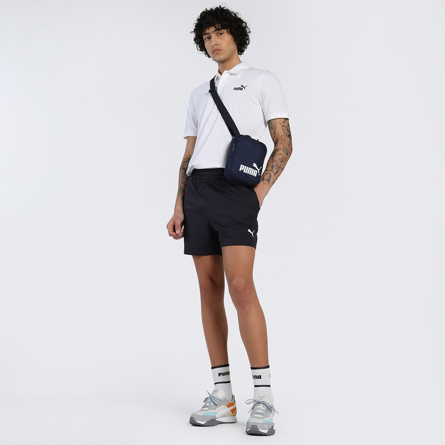 Image of PUMA Solid Men Blue Casual Shorts