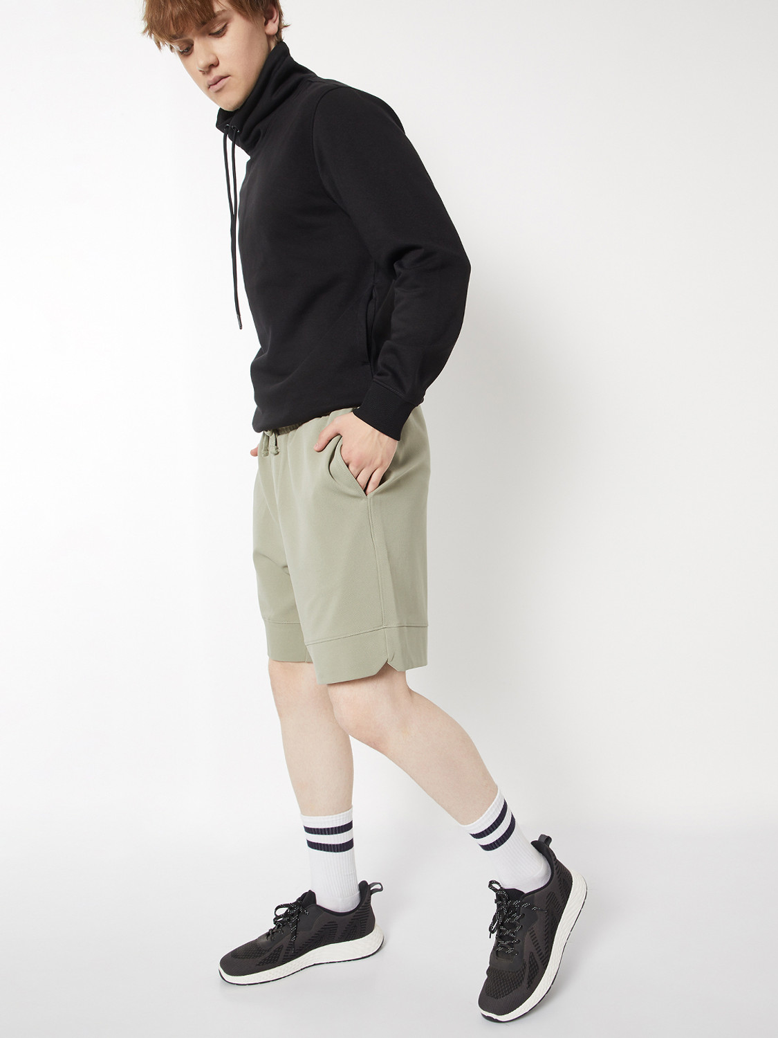 Image of MAX Solid Men Grey Sports Shorts