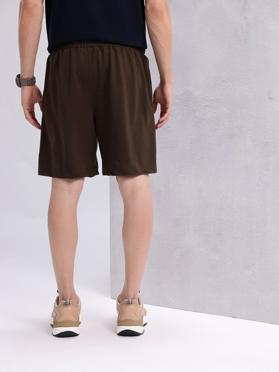 Image of HRX by Hrithik Roshan Printed Men Brown Regular Shorts