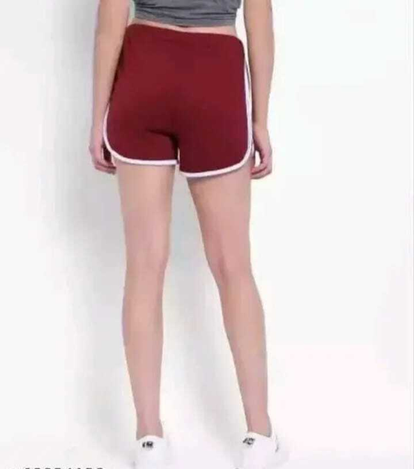 Image of POWERmerc Pack of 3 Solid Women Multicolor Hotpants