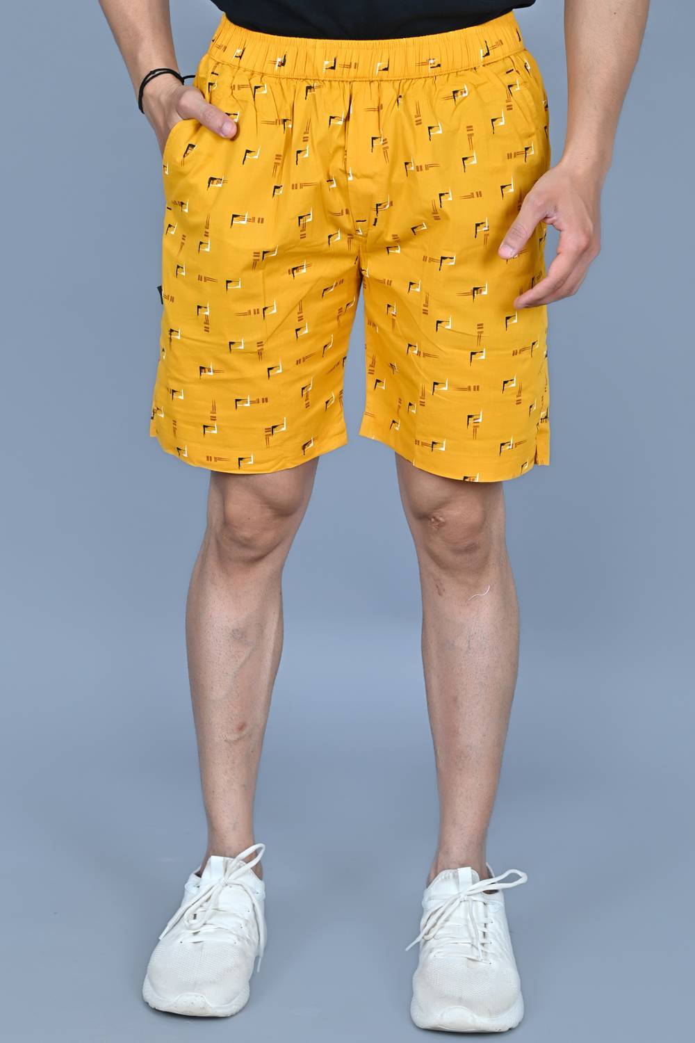 Cargo Sports Printed Men Yellow Bermuda Shorts
