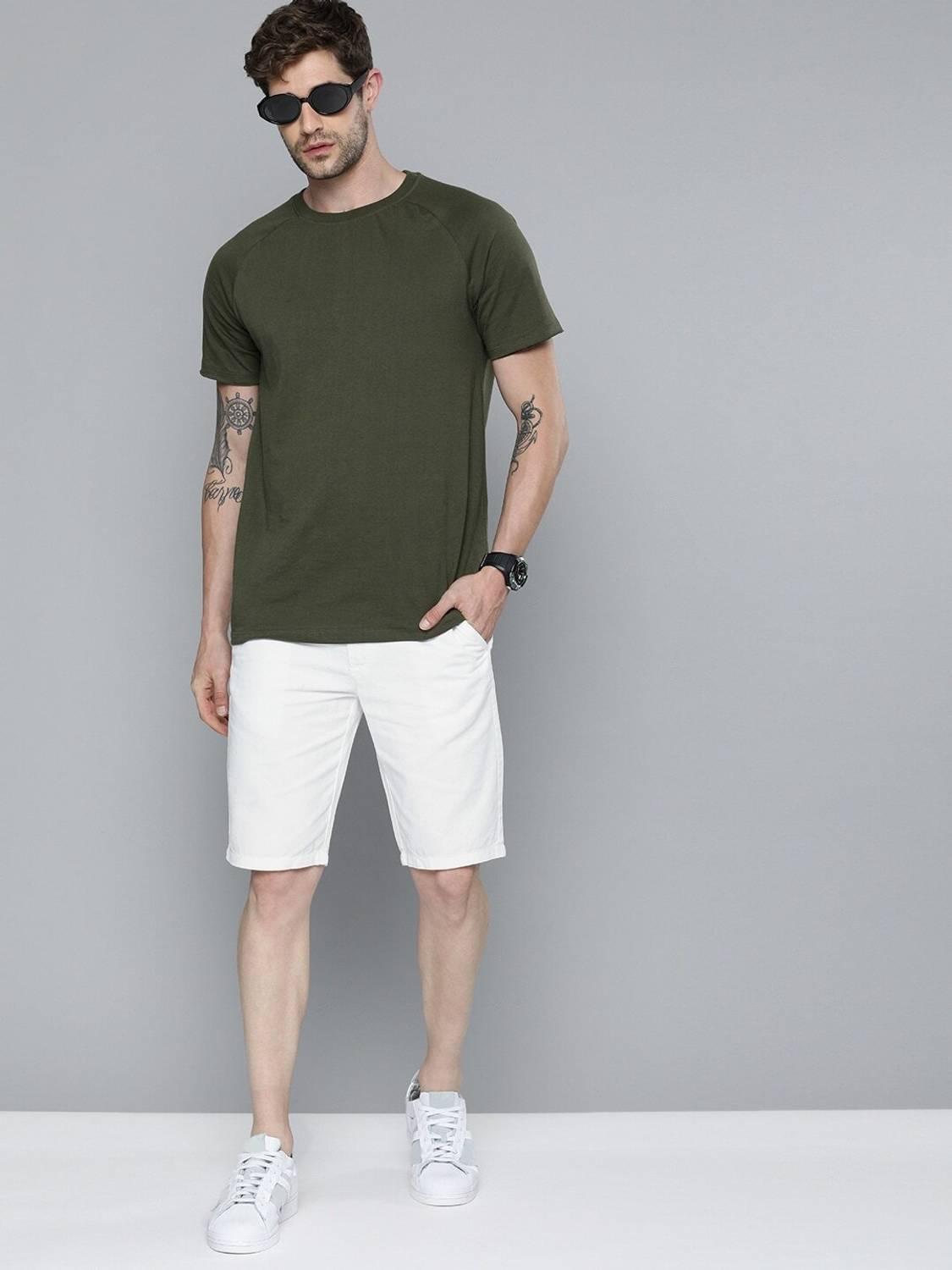 The Indian Garage Co. Men White Chino Shorts - Image 5