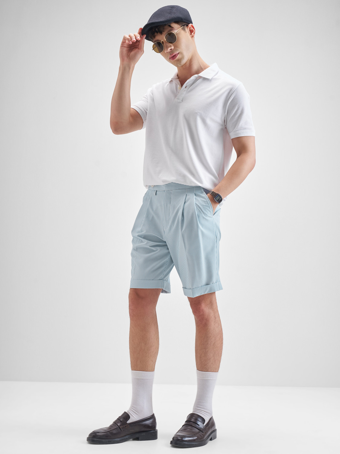 Image of HIGHLANDER Striped Men Multicolor Regular Shorts