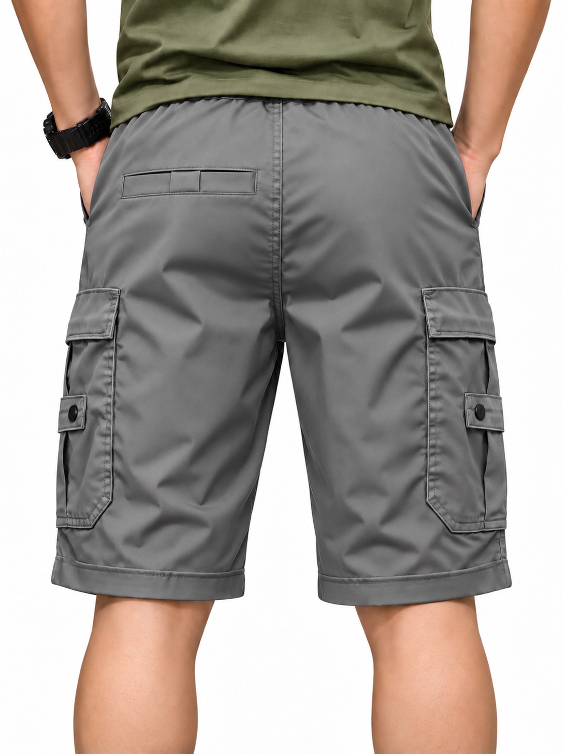 Image of dorell Solid Men Grey Cargo Shorts