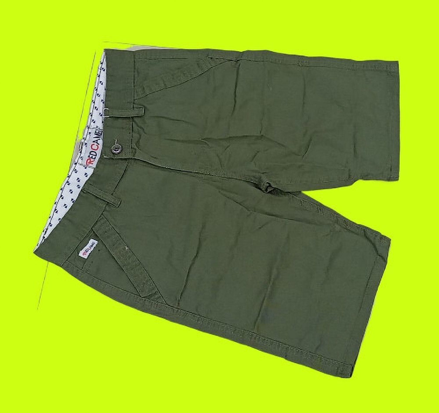 Image of PRYAN FASHION Solid Men Green Cargo Shorts