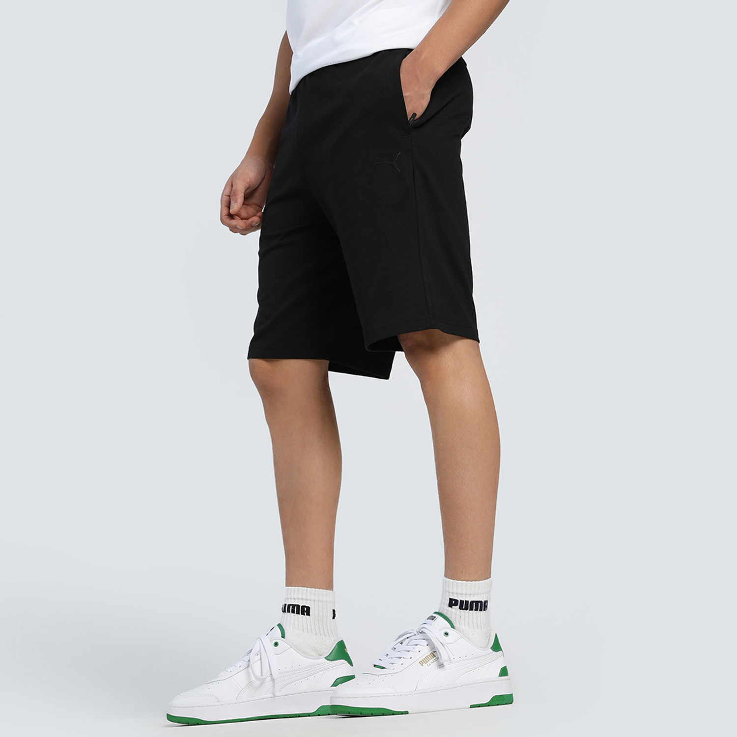Image of PUMA Solid Men Black Casual Shorts