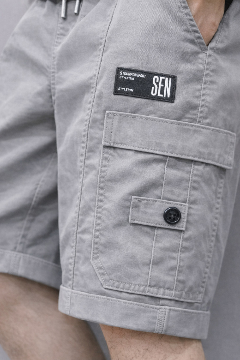 Image of UWALD CREATION Solid Men Multicolor Cargo Shorts