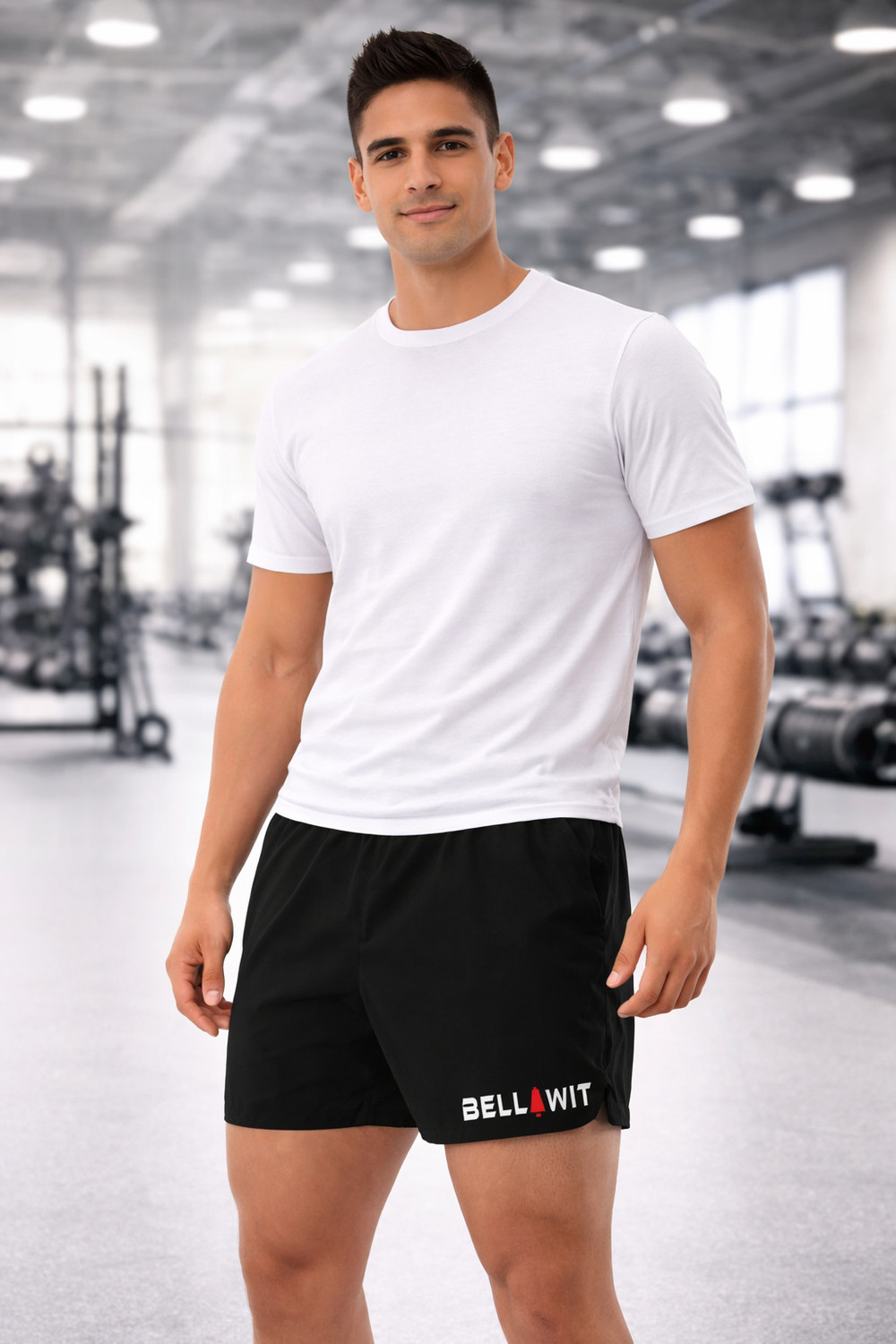 Image of Bellwit Solid Men Black Sports Shorts