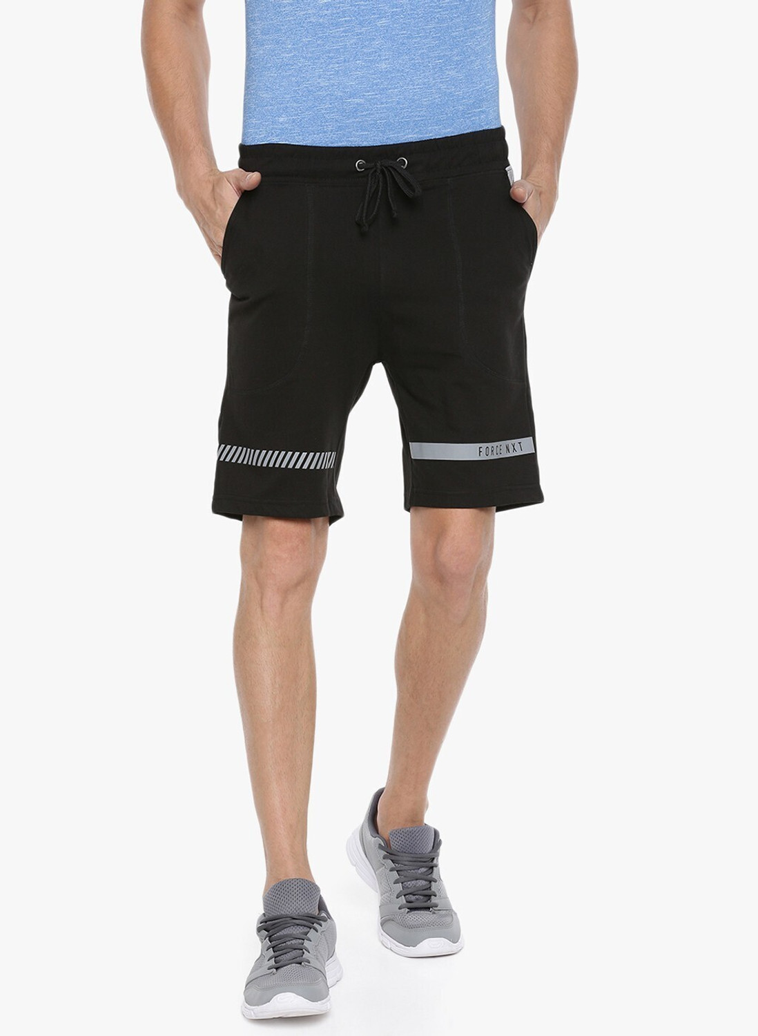 Image of Force NXT Solid Men Dark Blue, Black Casual Shorts