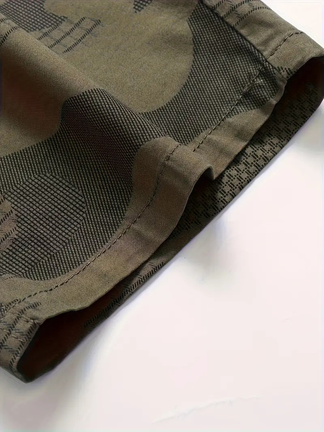 Image of sti Military Camouflage, Printed, Geometric Print Men Multicolor Cargo Shorts