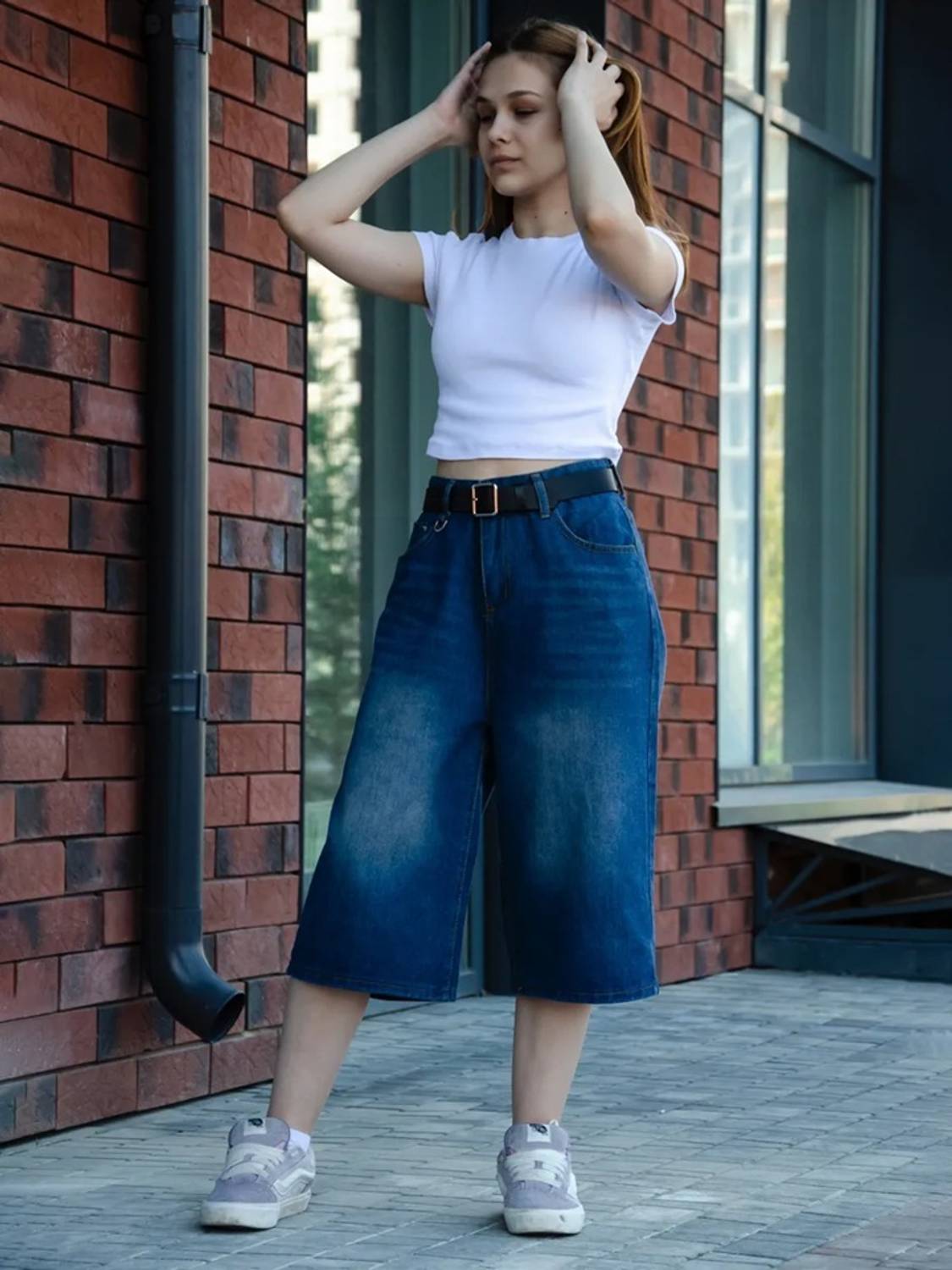 AADVI FASHION Solid Women Dark Blue Baggy Shorts