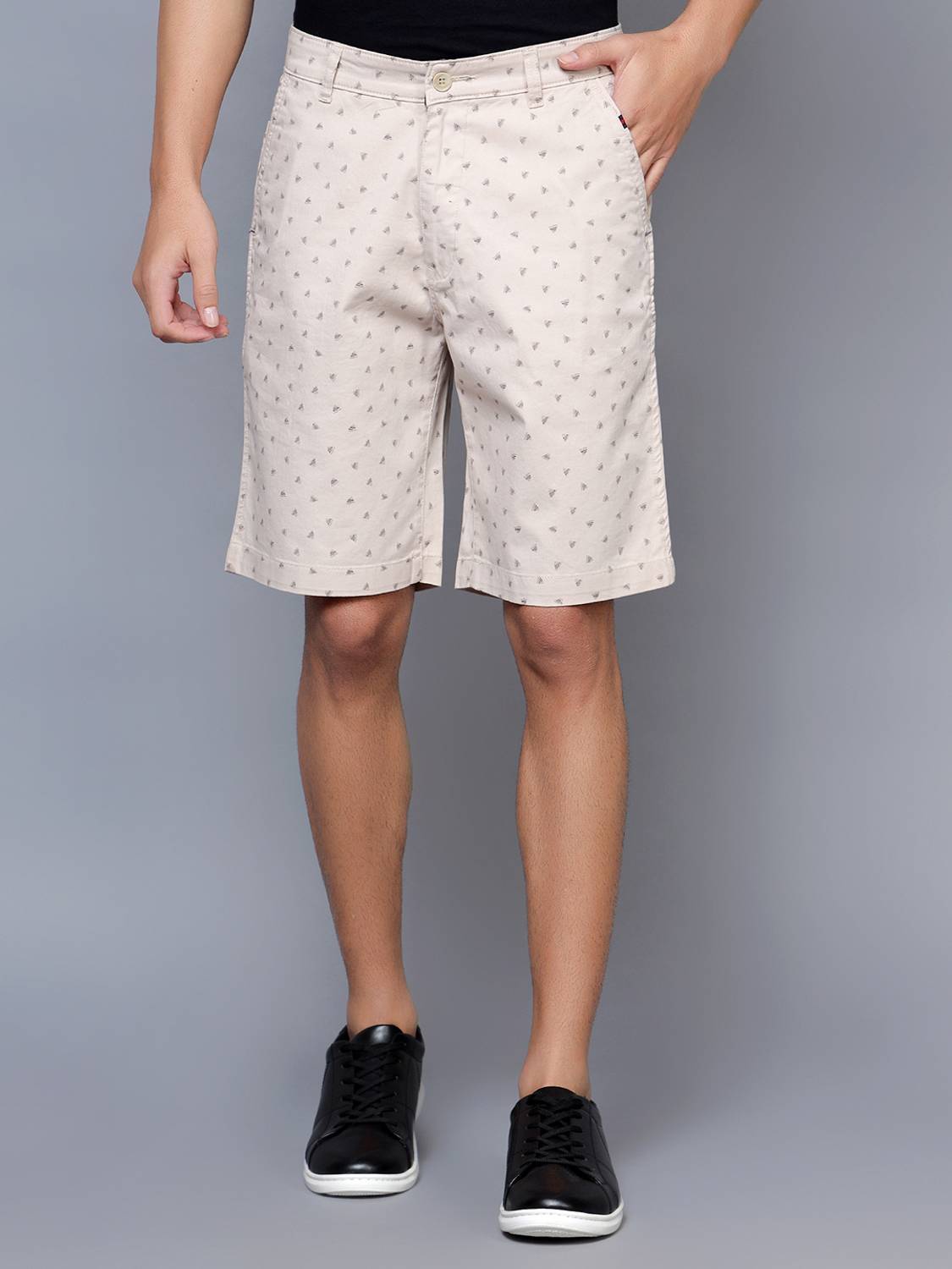 CANTABIL Printed Men Khaki Bermuda Shorts