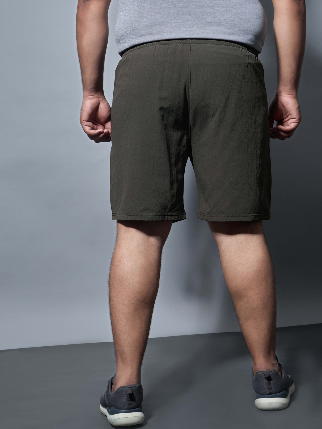Image of TECHNOSPORT Solid Men Dark Green Sports Shorts