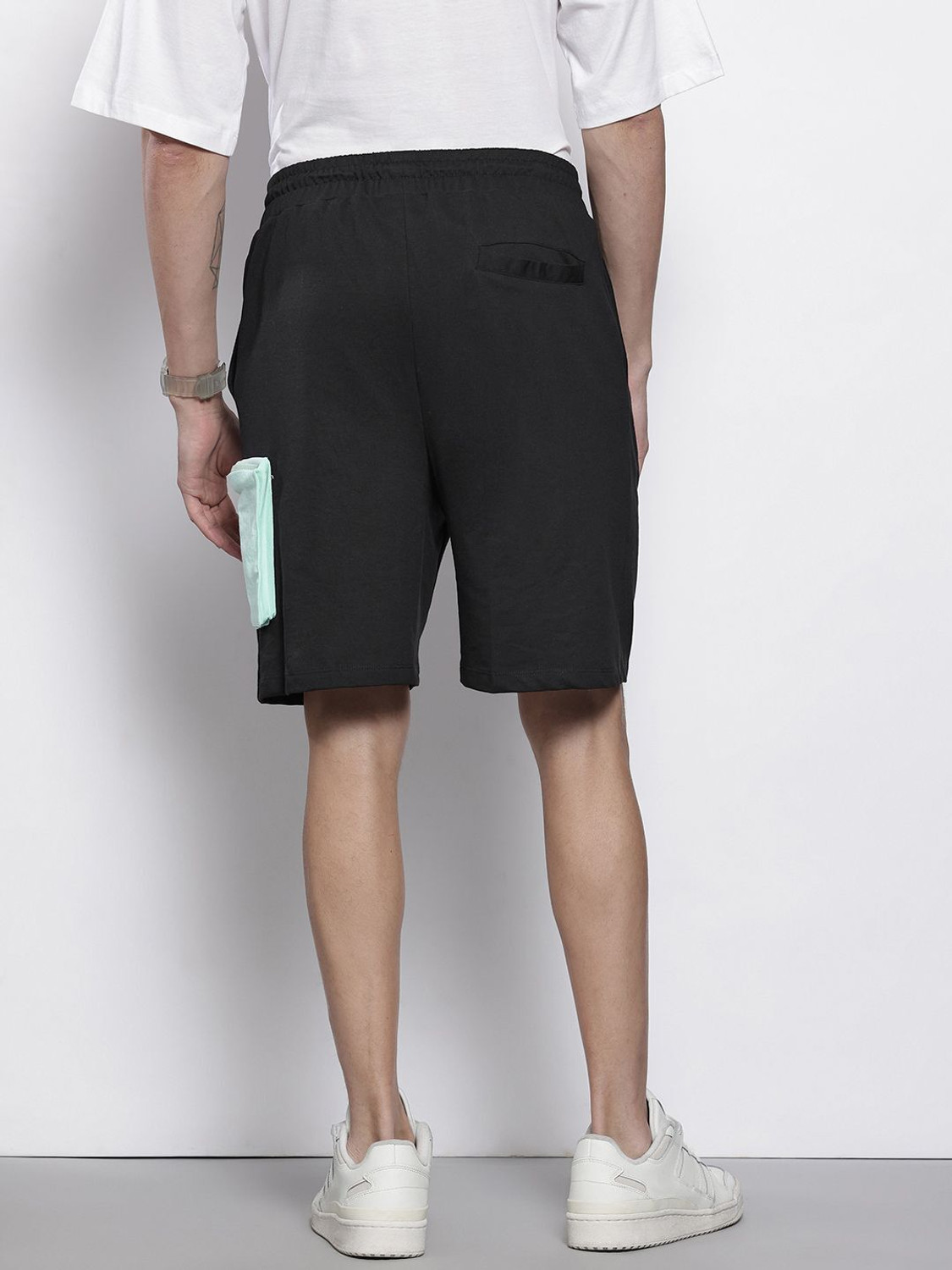 Image of The Indian Garage Co. Printed Men Black Casual Shorts