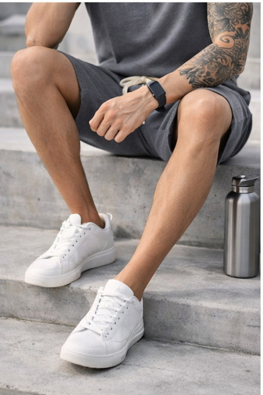 Image of METRONAUT Men pack 2 Solid Drawstring Waist Casual Knee Length Shorts Pack of 2 Solid Men Multicolor Basic Shorts