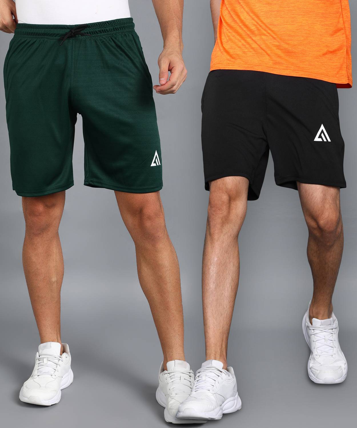 Adrenex Solid Men Black Basic Shorts