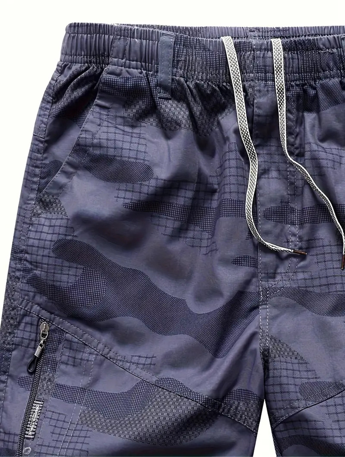 Image of sti Military Camouflage, Printed, Geometric Print Men Multicolor Cargo Shorts
