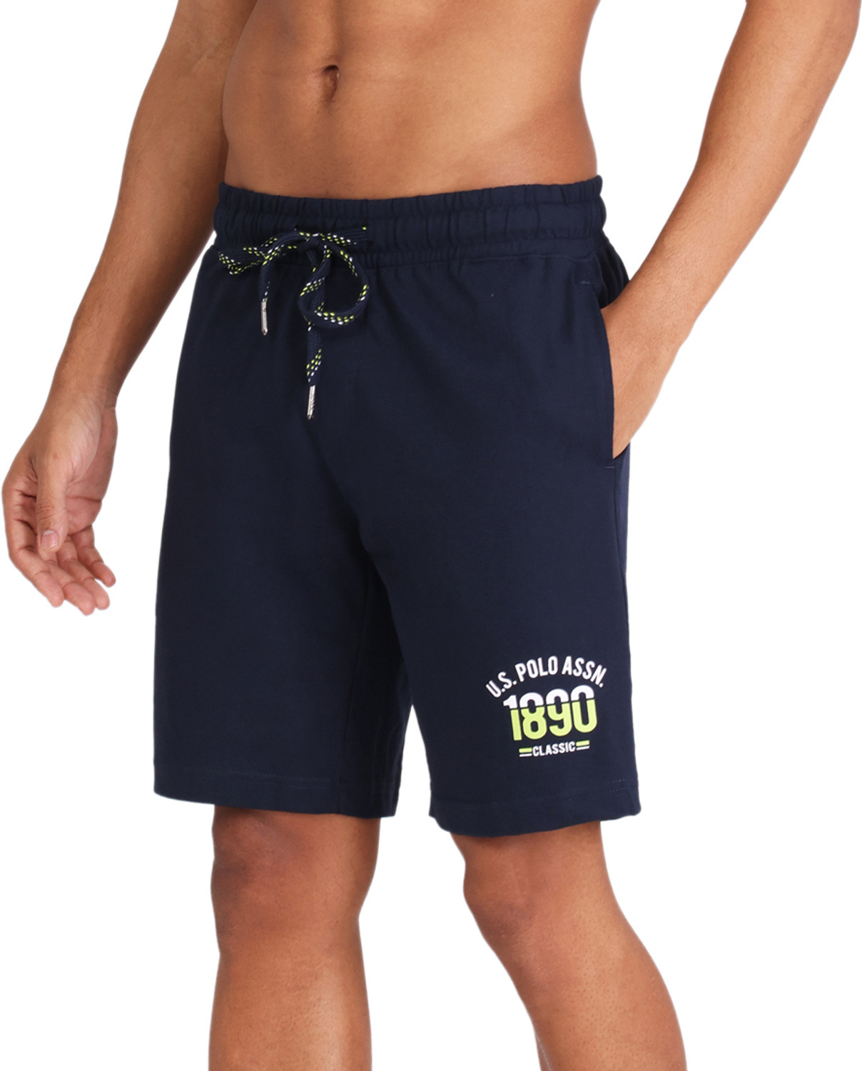 Image of U.S. POLO ASSN. Solid Men Dark Blue Basic Shorts