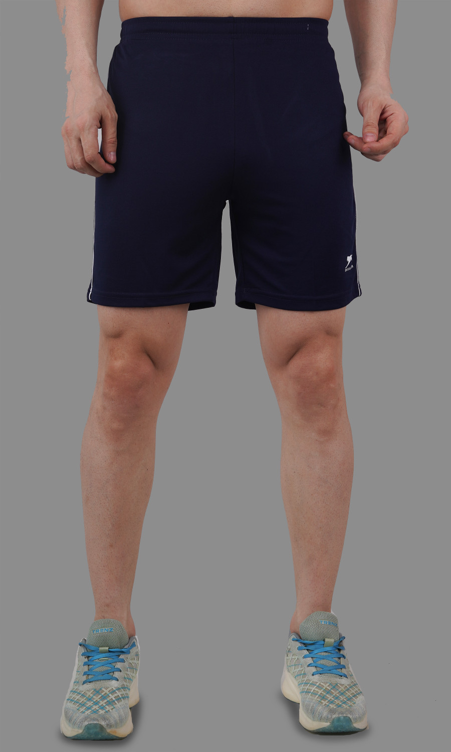 Image of Shiv Naresh Solid Men Blue Running Shorts