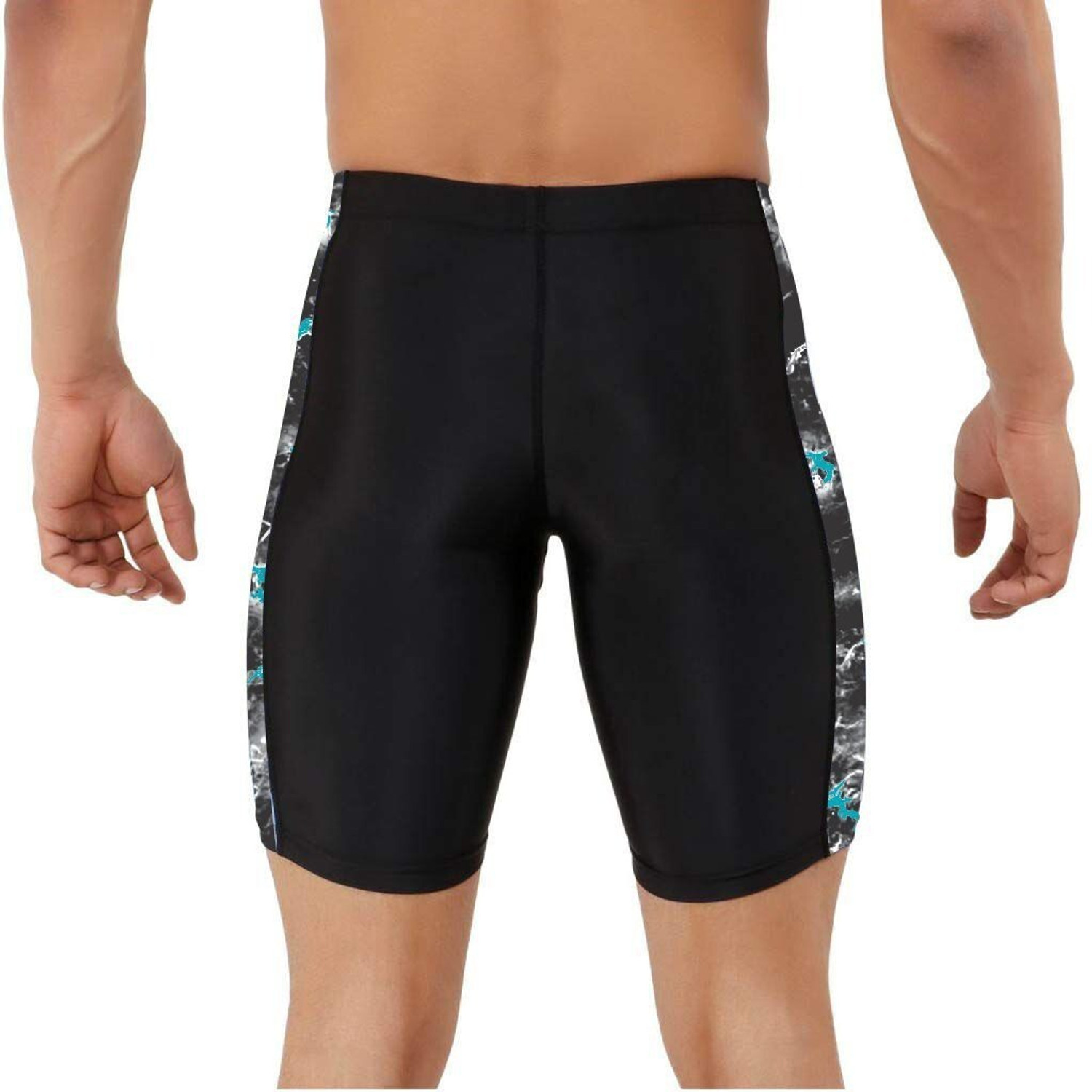 Image of Just Rider Color Block Men Reversible Black Compression Shorts