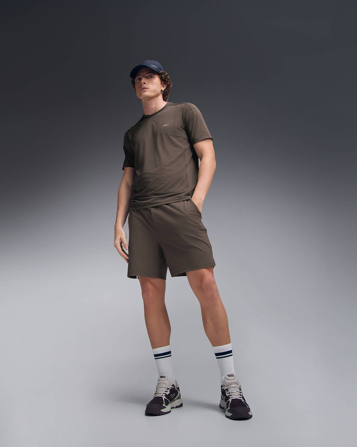 Image of Ten x you Solid Men Brown Sports Shorts