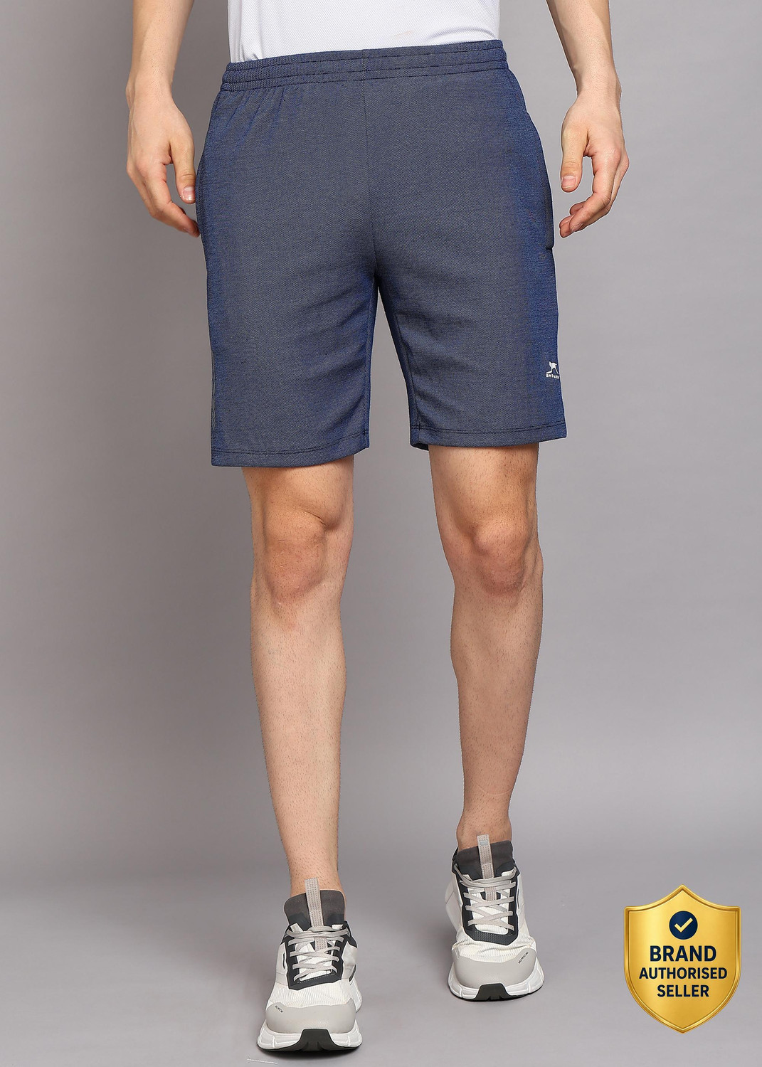Image of Shiv Naresh Solid Men Blue Sports Shorts