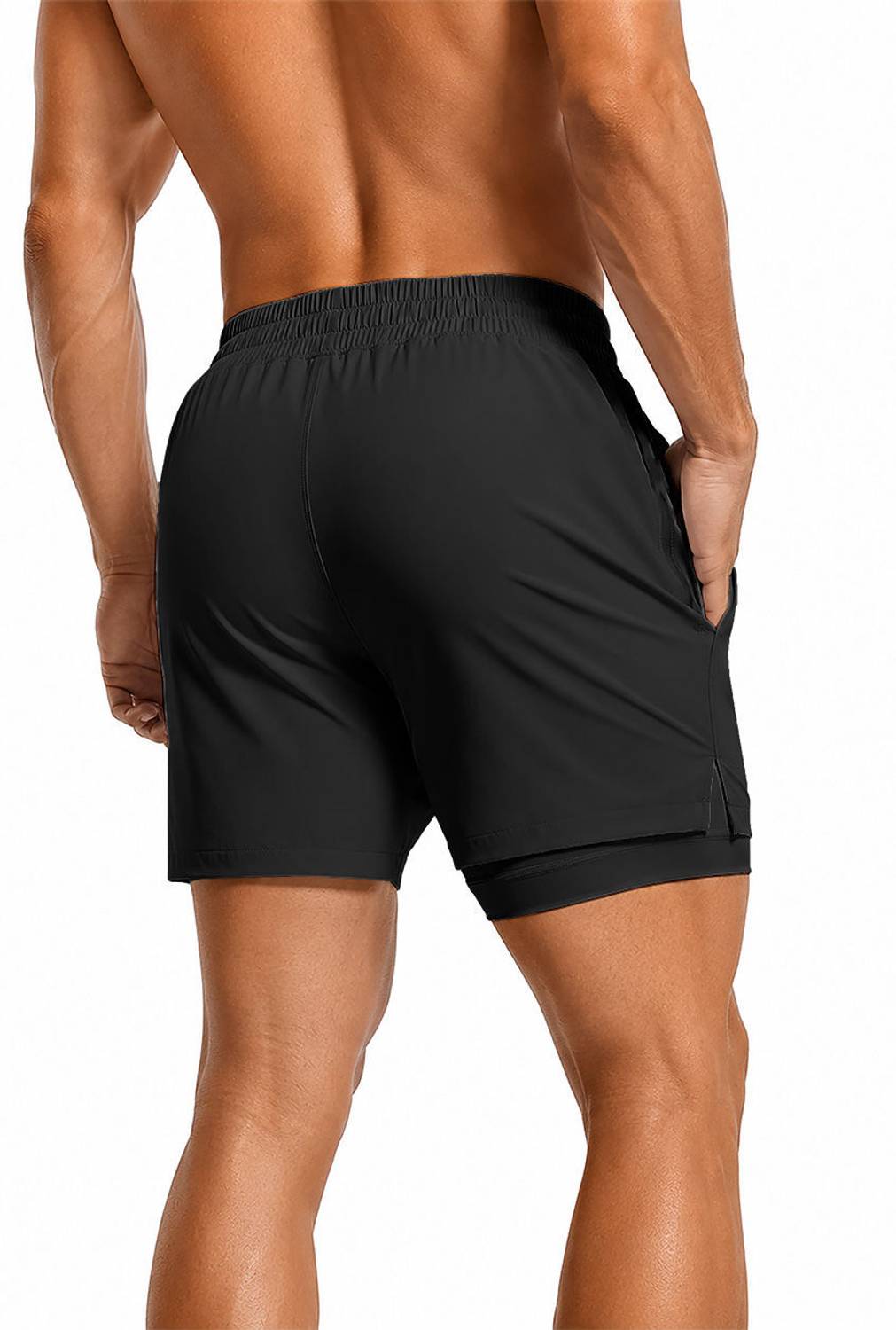 PRAVAHA Men Black Gym Shorts - Image 3