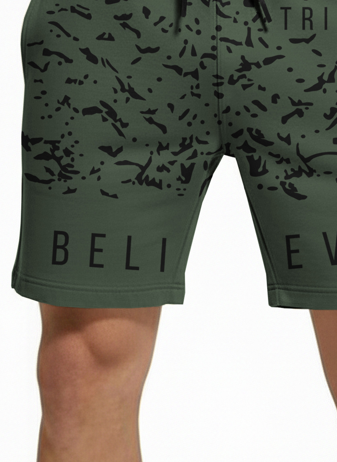 Image of TRIPR Printed Men Dark Green Regular Shorts
