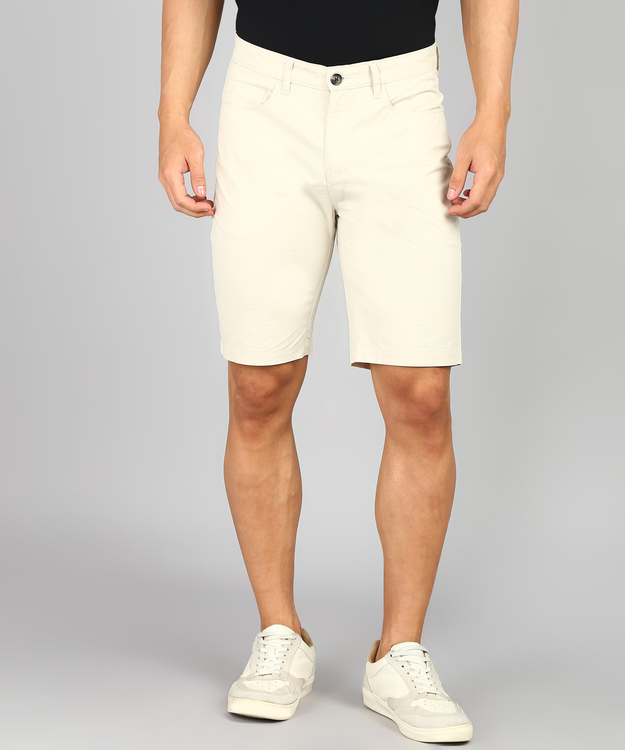 Image of United Colors of Benetton Solid Men Blue Casual Shorts