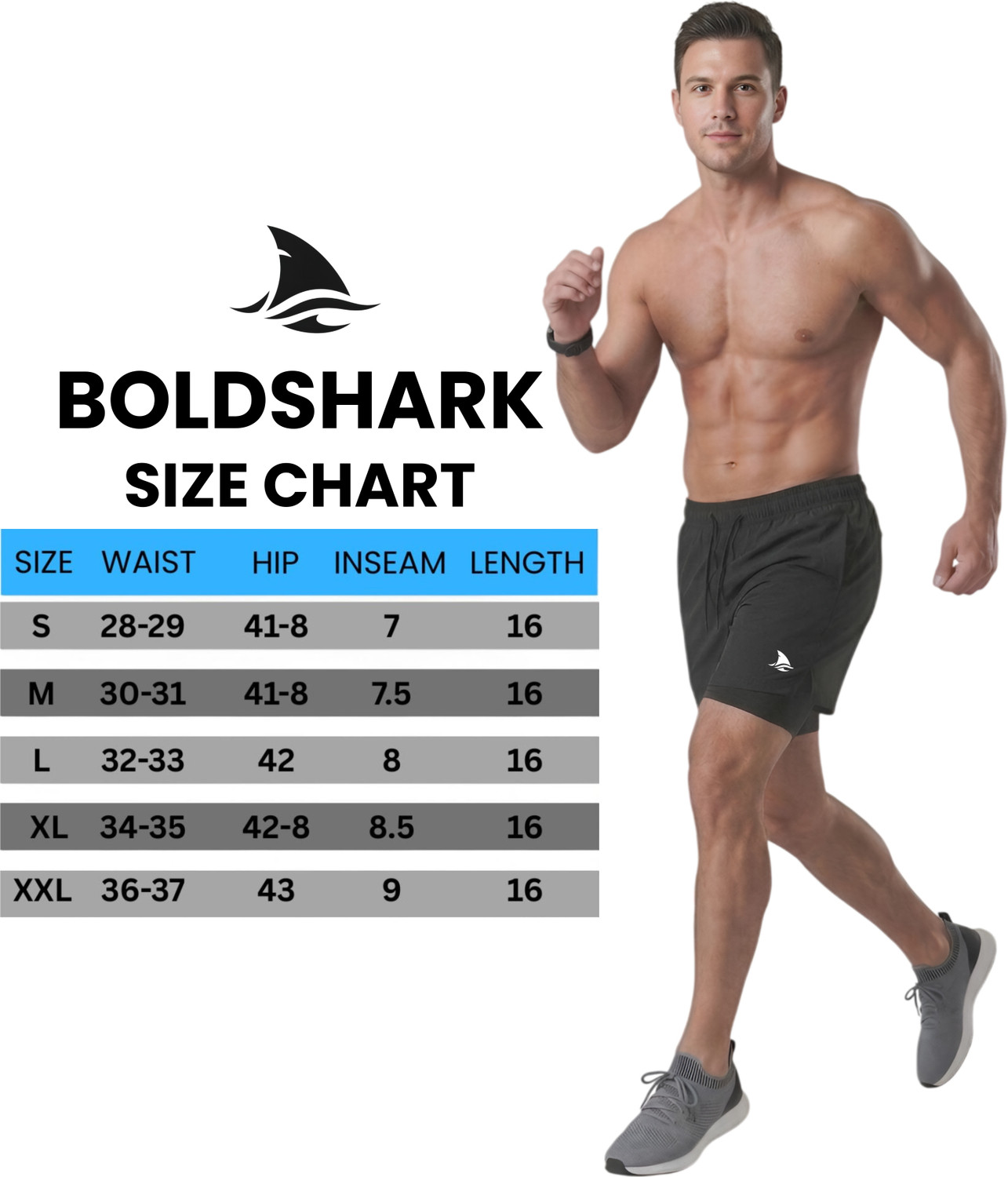 Image of BOLDSHARK Solid Men Black Running Shorts