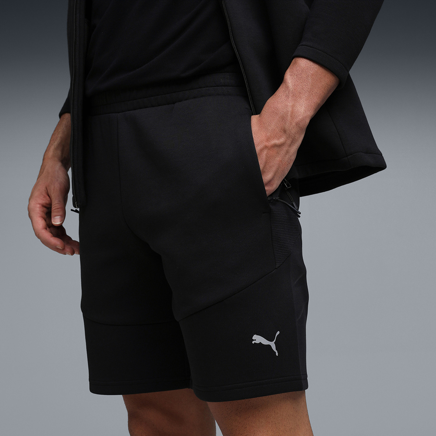 Image of PUMA Solid Men Black Casual Shorts