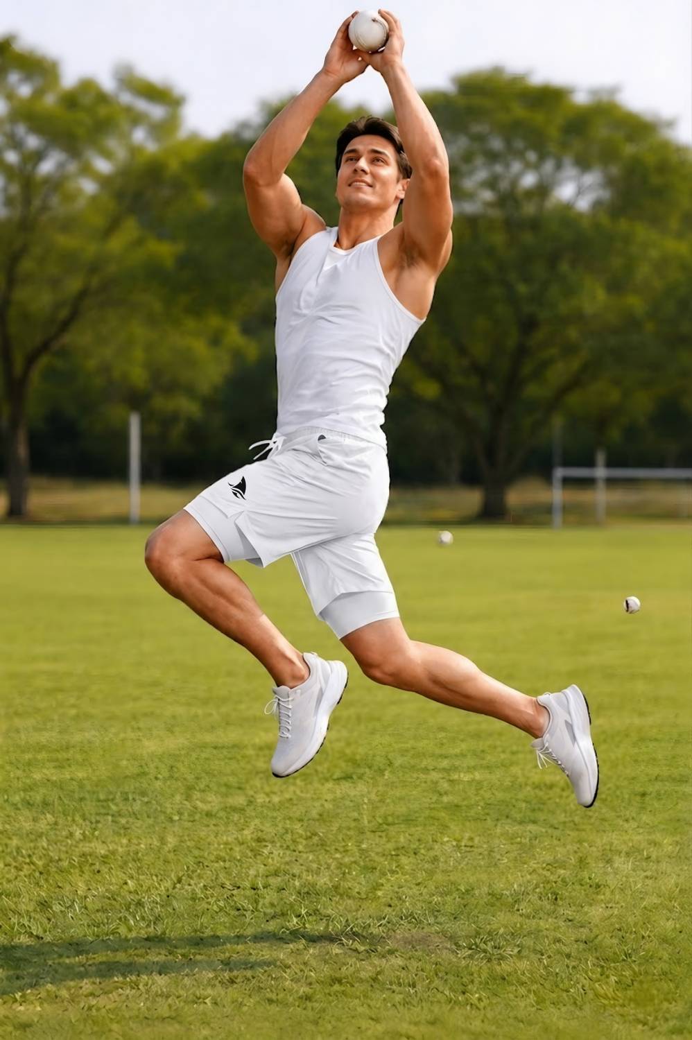 BOLDSHARK Men White Compression Shorts - Image 3