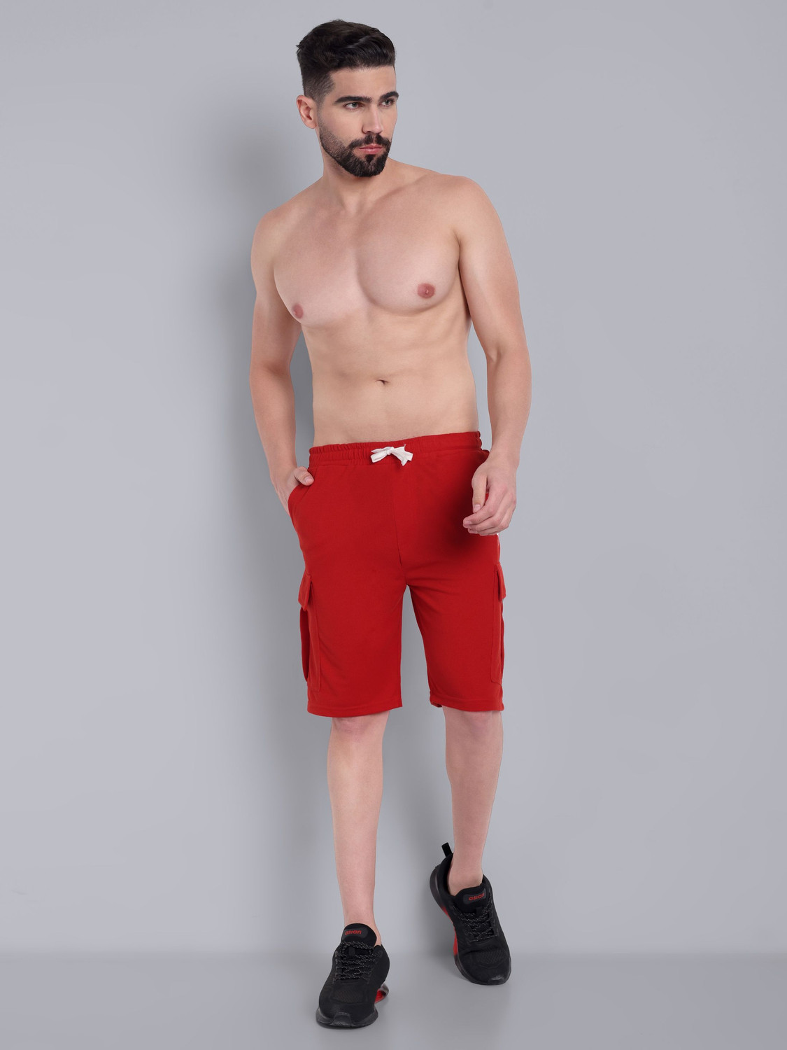 Image of Go Devil Solid Men Red Boxer Shorts