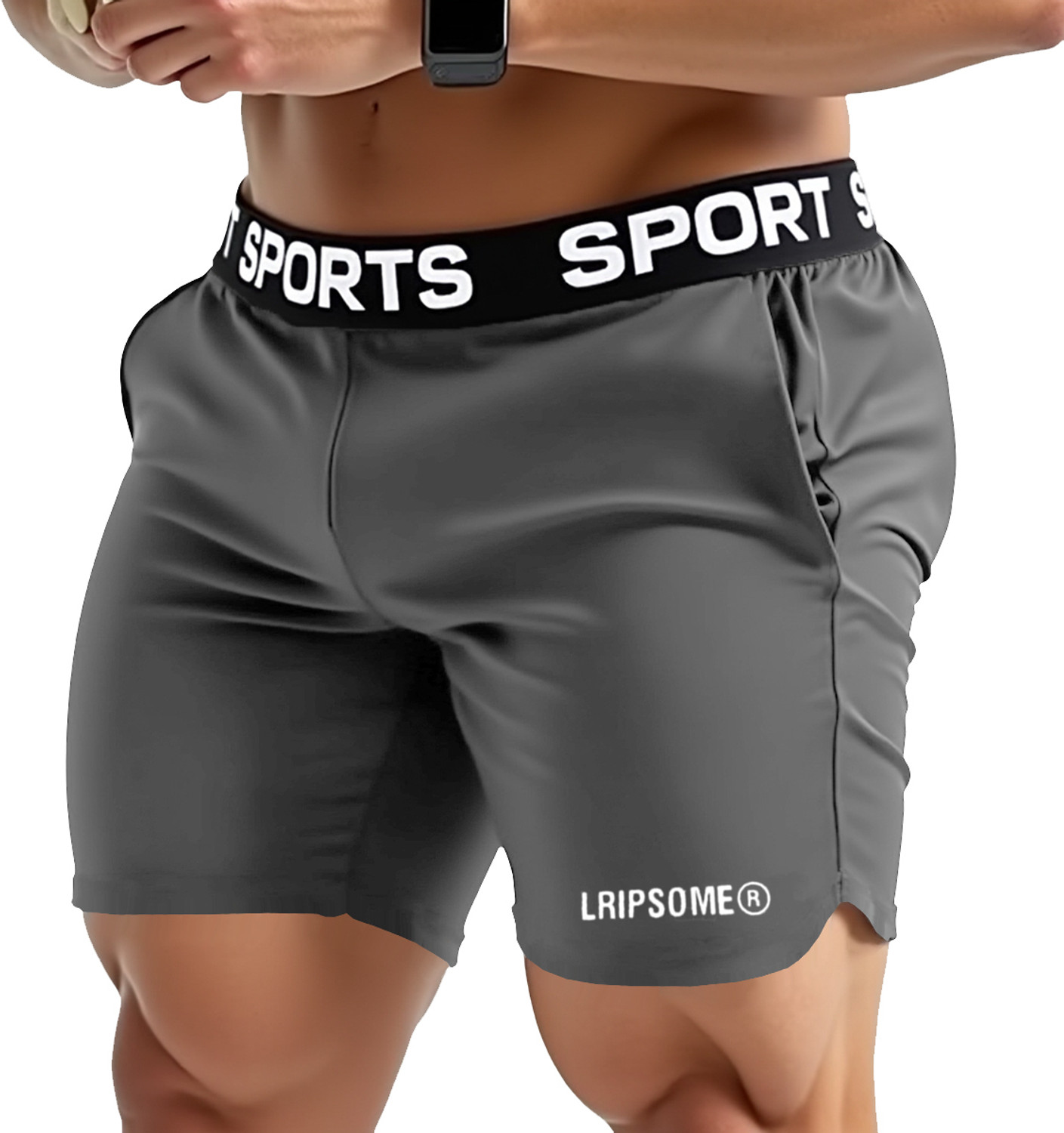 Image of Lripsome Solid Men Grey Boxer Shorts