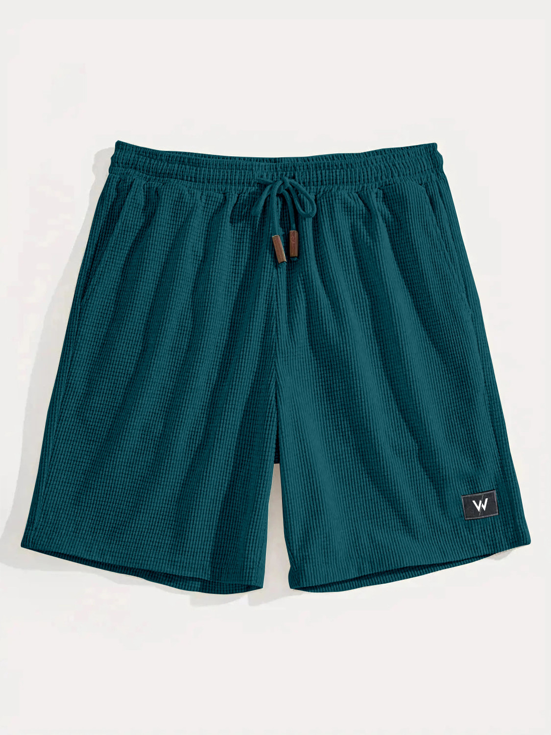 Image of HOC Self Design Men Green Regular Shorts