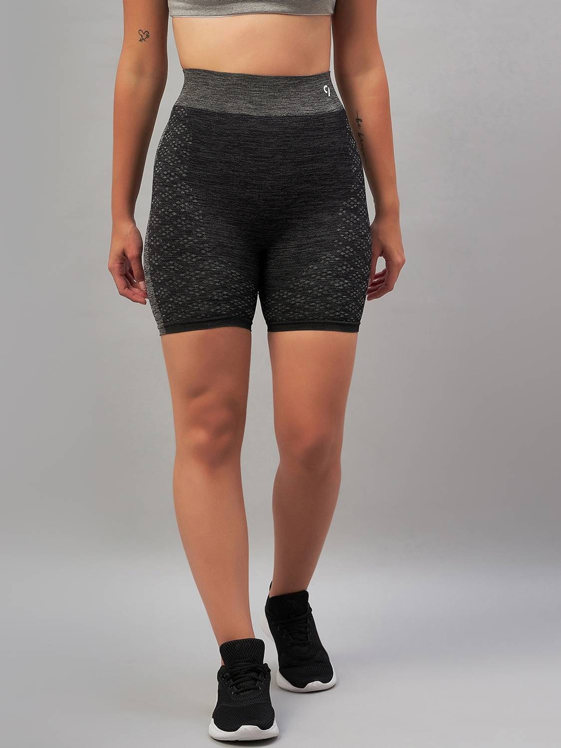 C9 Airwear Solid Women Black Sports Shorts
