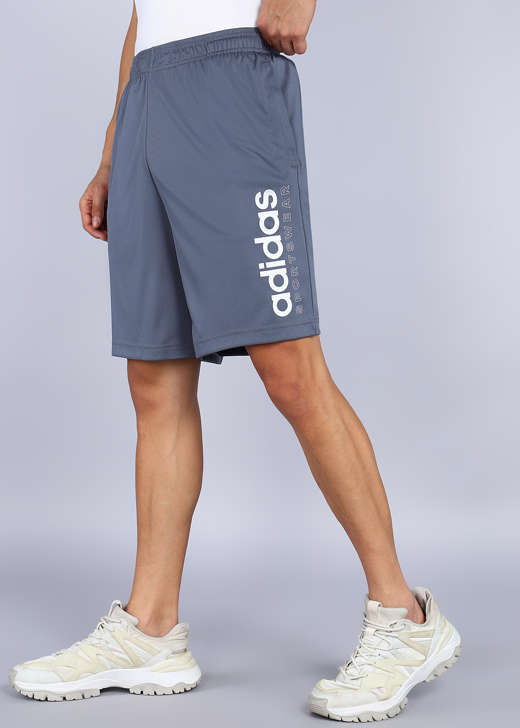 Image of ADIDAS Printed Men Grey Casual Shorts