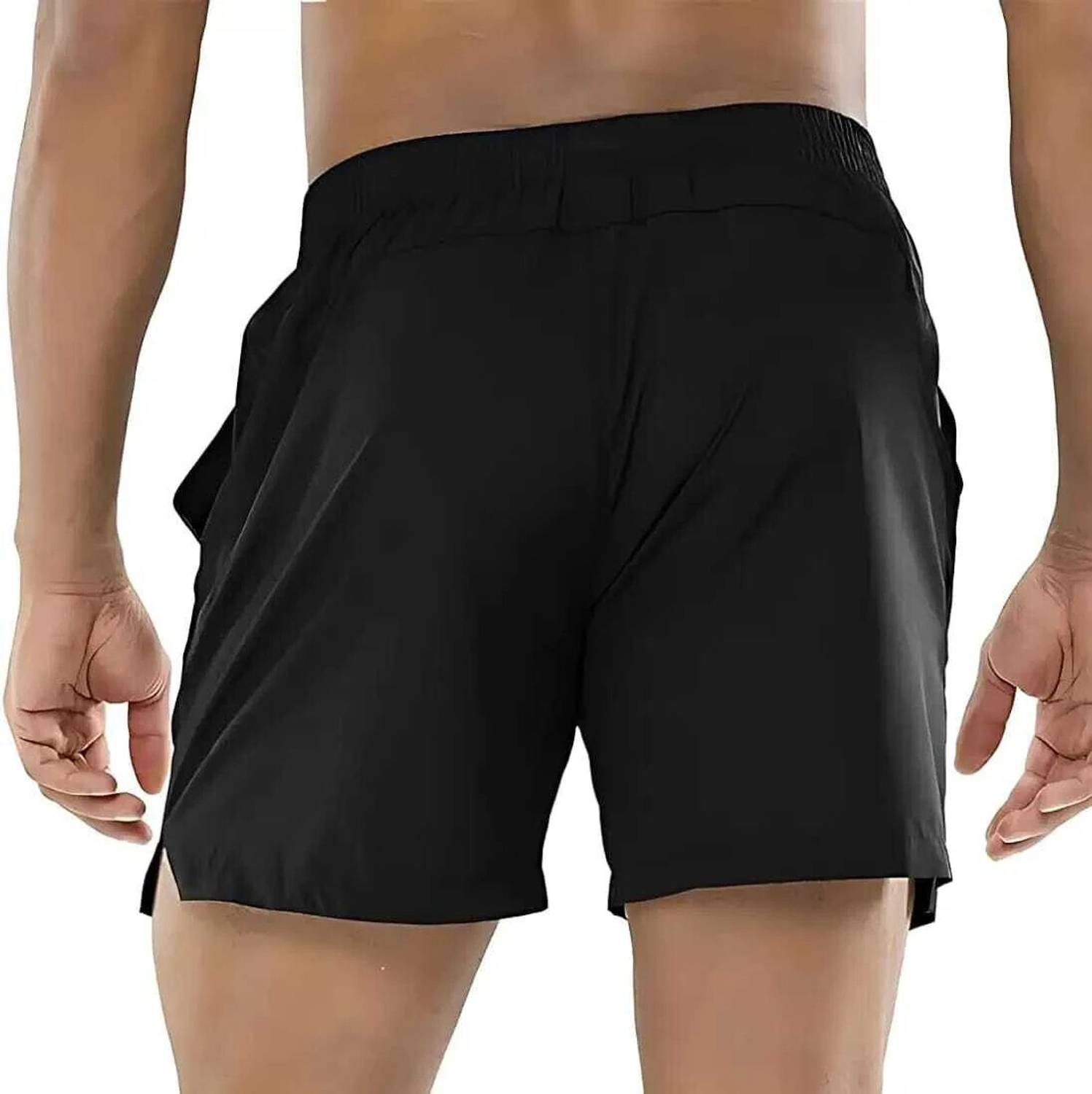 AS FASHION Solid Men Reversible Black Sports Shorts - Image 2