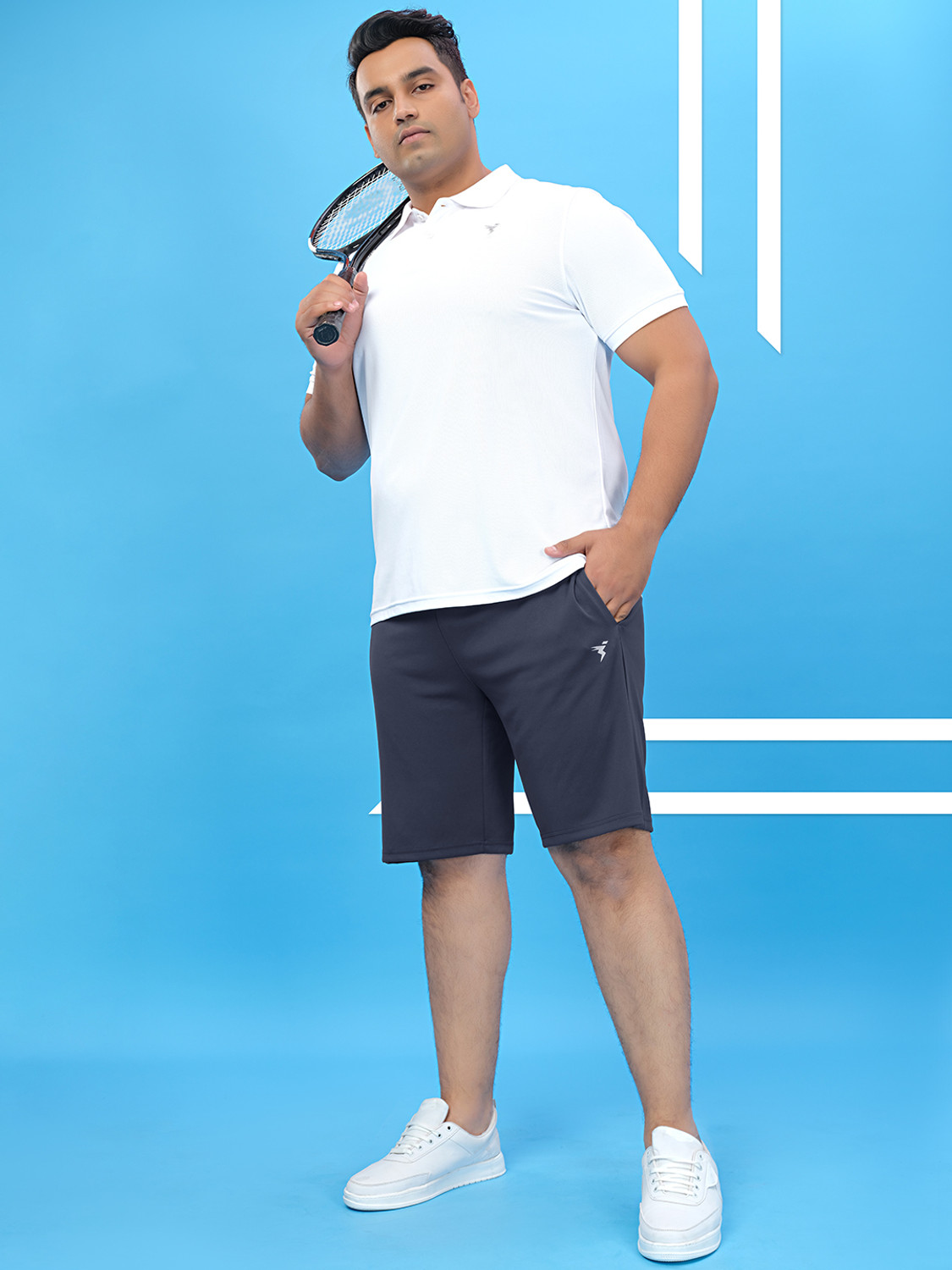 Image of TECHNOSPORT Solid Men Grey Sports Shorts