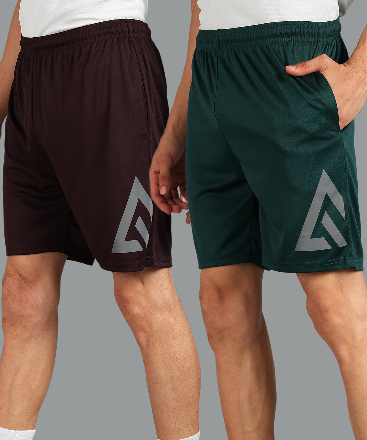 Image of Adrenex Solid Men Multicolor Running Shorts