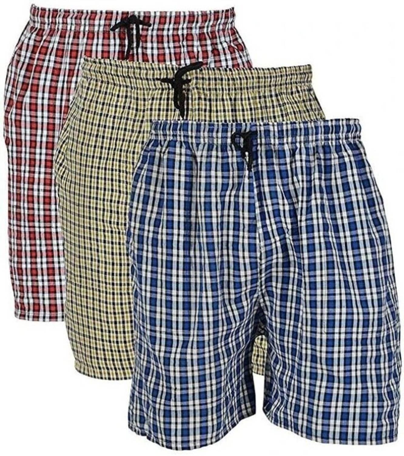MASSIVE ENTERPRISES Pack of 3 Checkered Men Multicolor Regular Sh... more