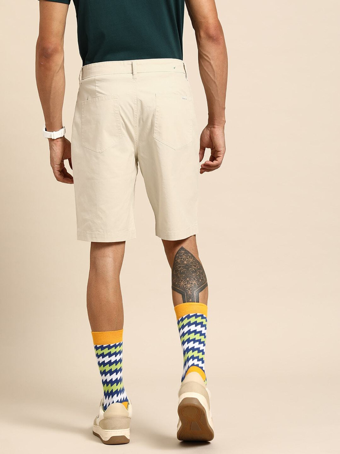 Image of United Colors of Benetton Solid Men Blue Casual Shorts