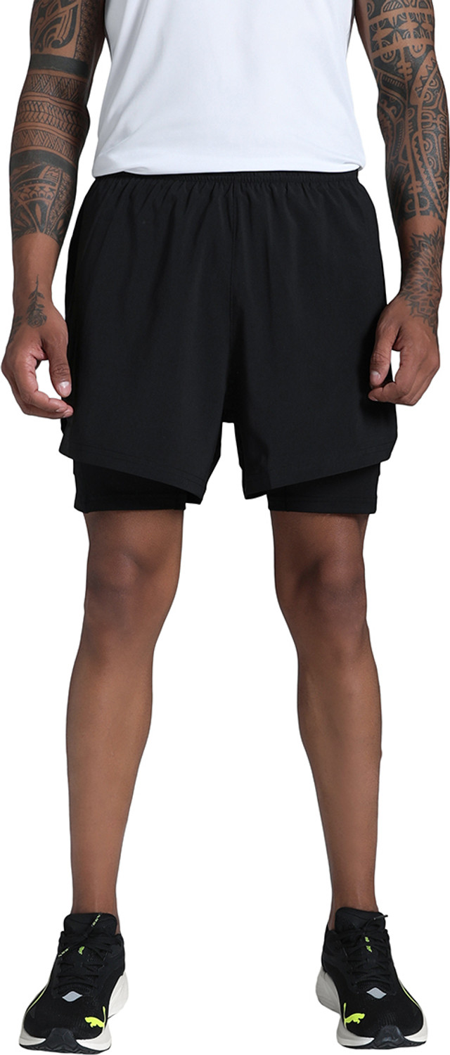 Image of PUMA Solid Men Black Sports Shorts