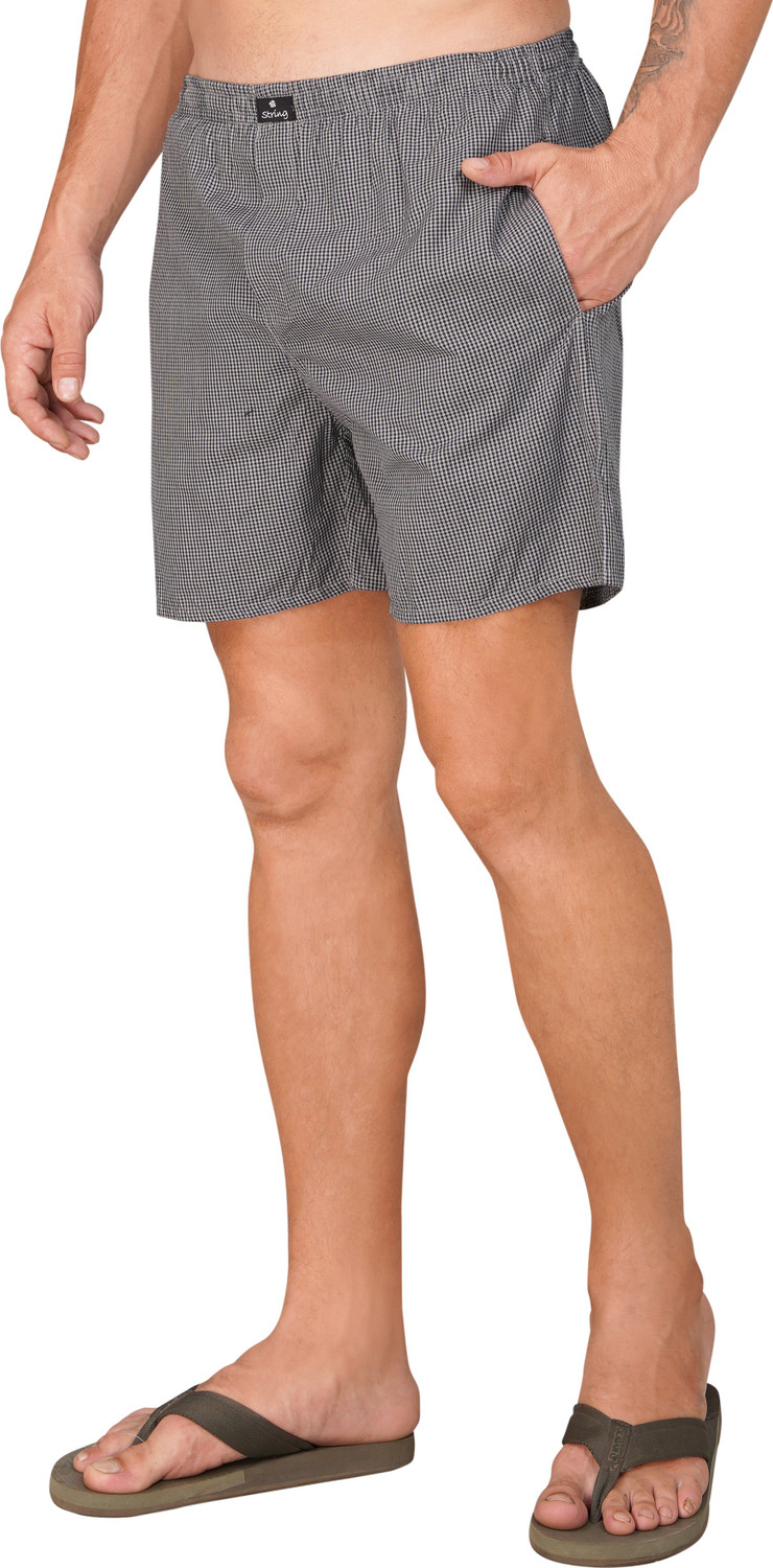 Image of String Checkered Men Multicolor Boxer Shorts