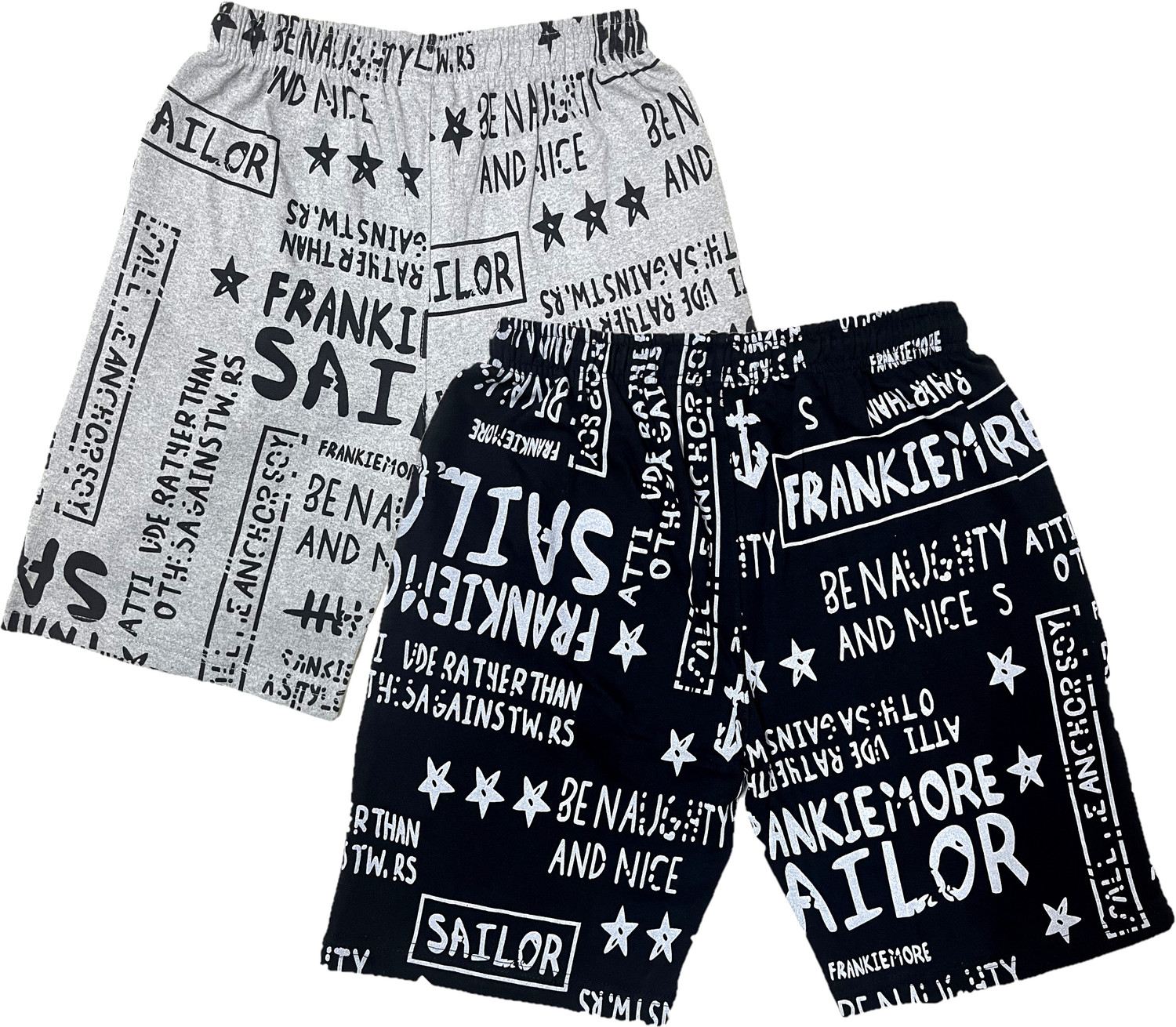Image of Jungle Berry Graphic Print Men Black, Grey Regular Shorts